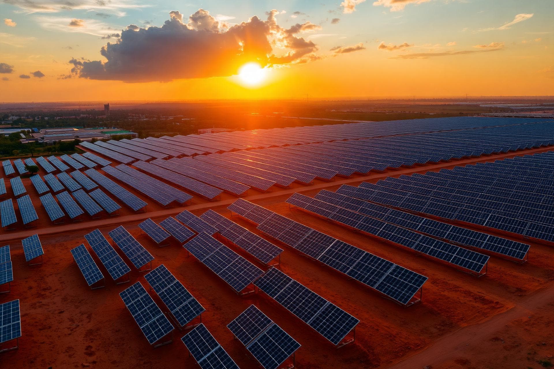 Solar panels harnessing the Nigerian sun